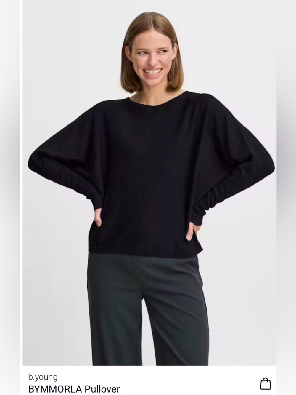 B. YOUNG BYMMORLA Black Pullover Top